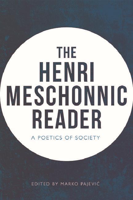 Cover: 9781474445979 | The Henri Meschonnic Reader | A Poetics of Society | Henri Meschonnic