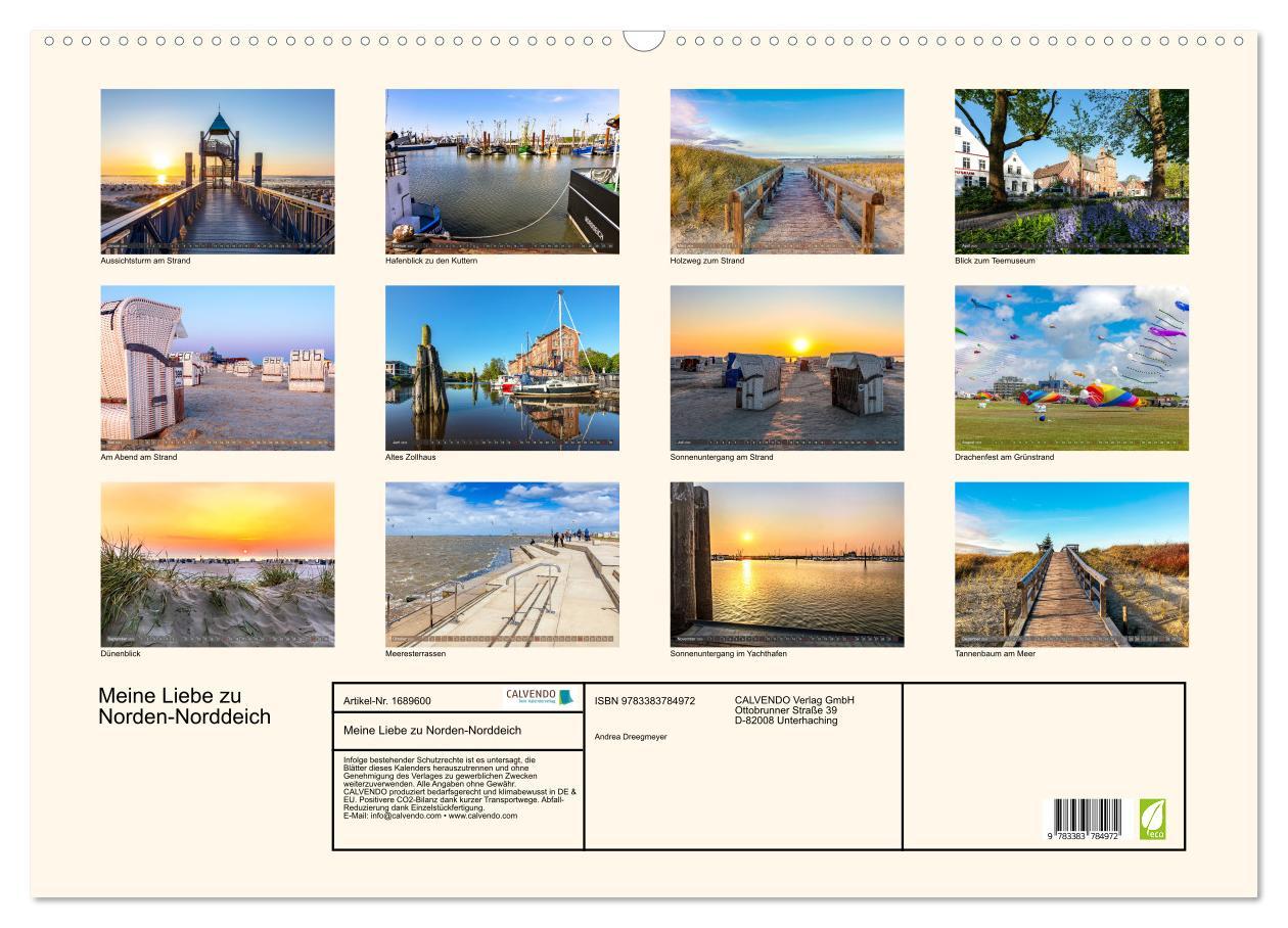 Bild: 9783383784972 | Meine Liebe zu Norden-Norddeich (Wandkalender 2025 DIN A2 quer),...