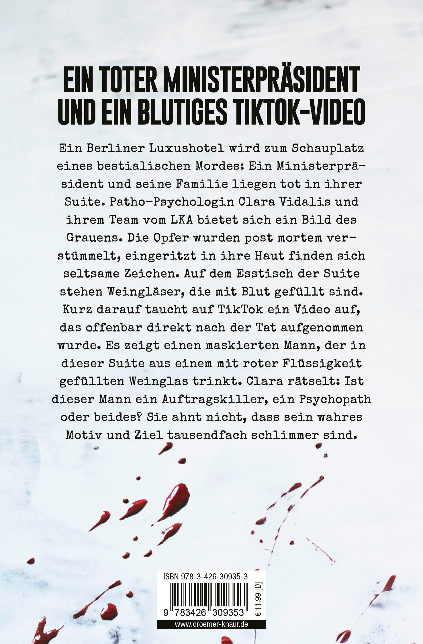 Rückseite: 9783426309353 | Final Blood | Ein Clara-Vidalis-Thriller | Veit Etzold | Taschenbuch