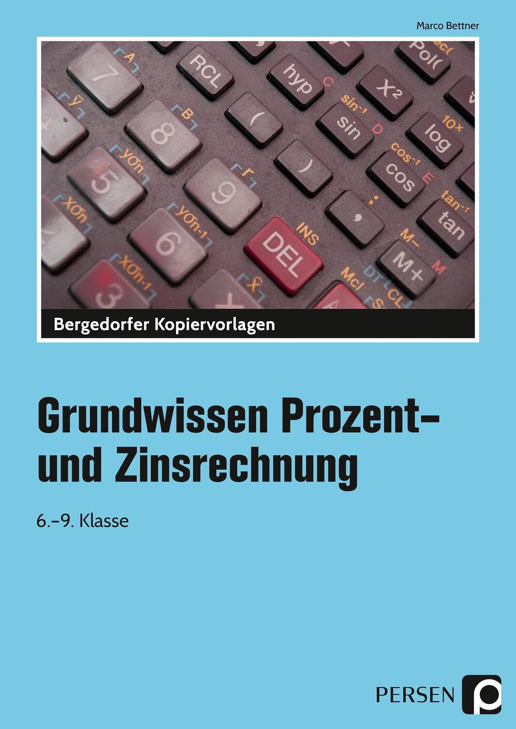 Cover: 9783834426475 | Grundwissen Prozent- und Zinsrechnung | 6.-9. Klasse | Marco Bettner