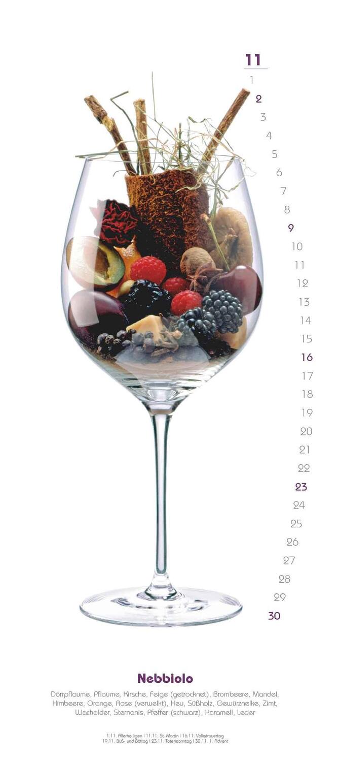 Bild: 4250809653716 | Weinaromen 2025 - Wandkalender - Weinsorten und wonach sie...