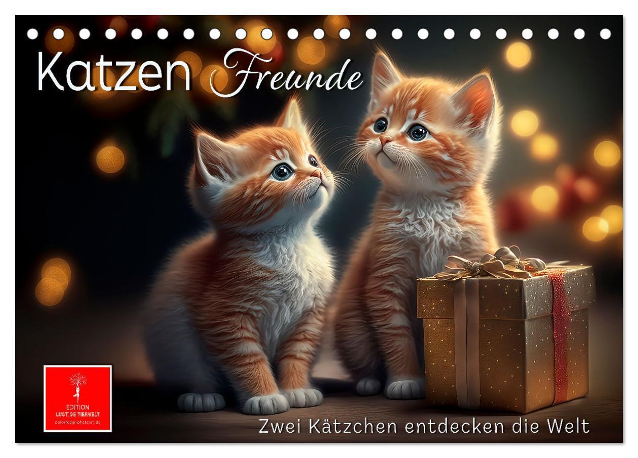 Cover: 9783675413689 | Katzen Freunde (Tischkalender 2024 DIN A5 quer), CALVENDO...