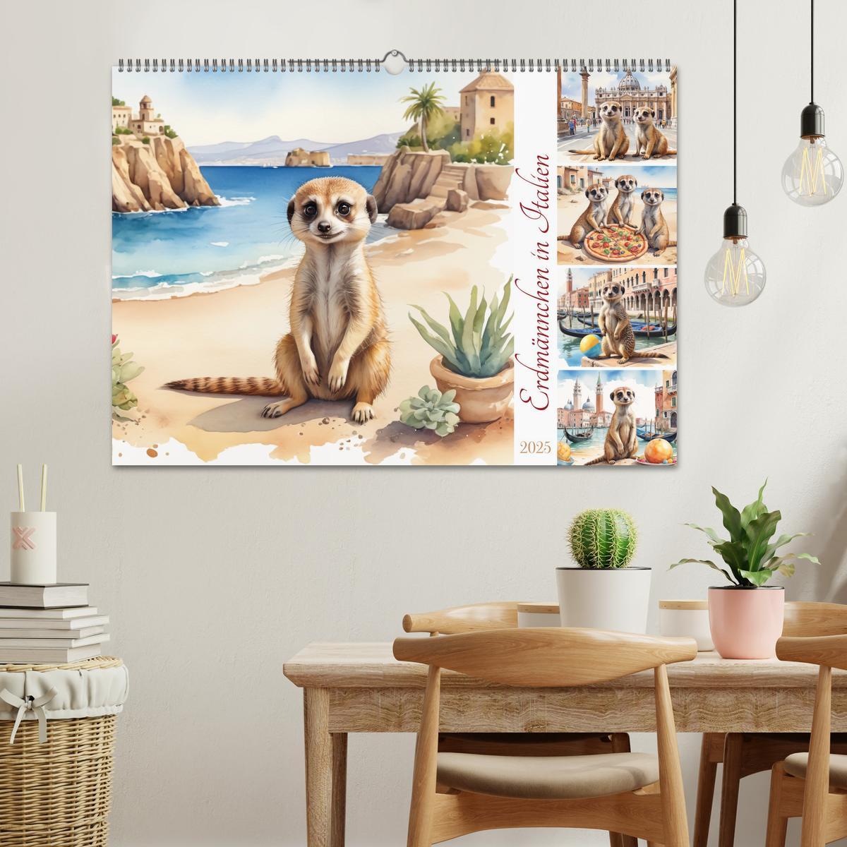 Bild: 9783383807664 | Erdmännchen in Italien (Wandkalender 2025 DIN A2 quer), CALVENDO...