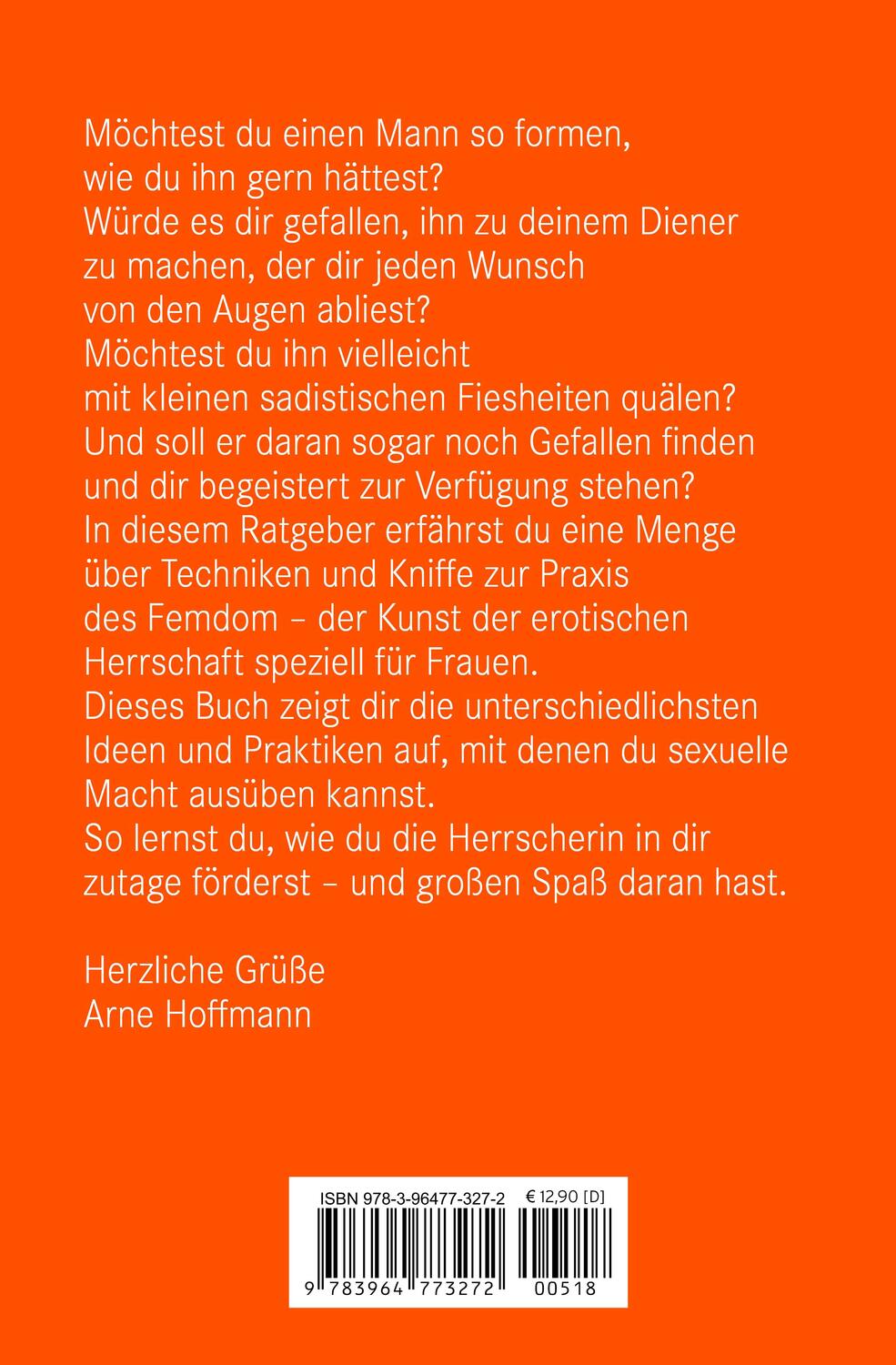 Rückseite: 9783964773272 | FemDom Erotischer Ratgeber | Arne Hoffmann | Buch | Deutsch | 2020