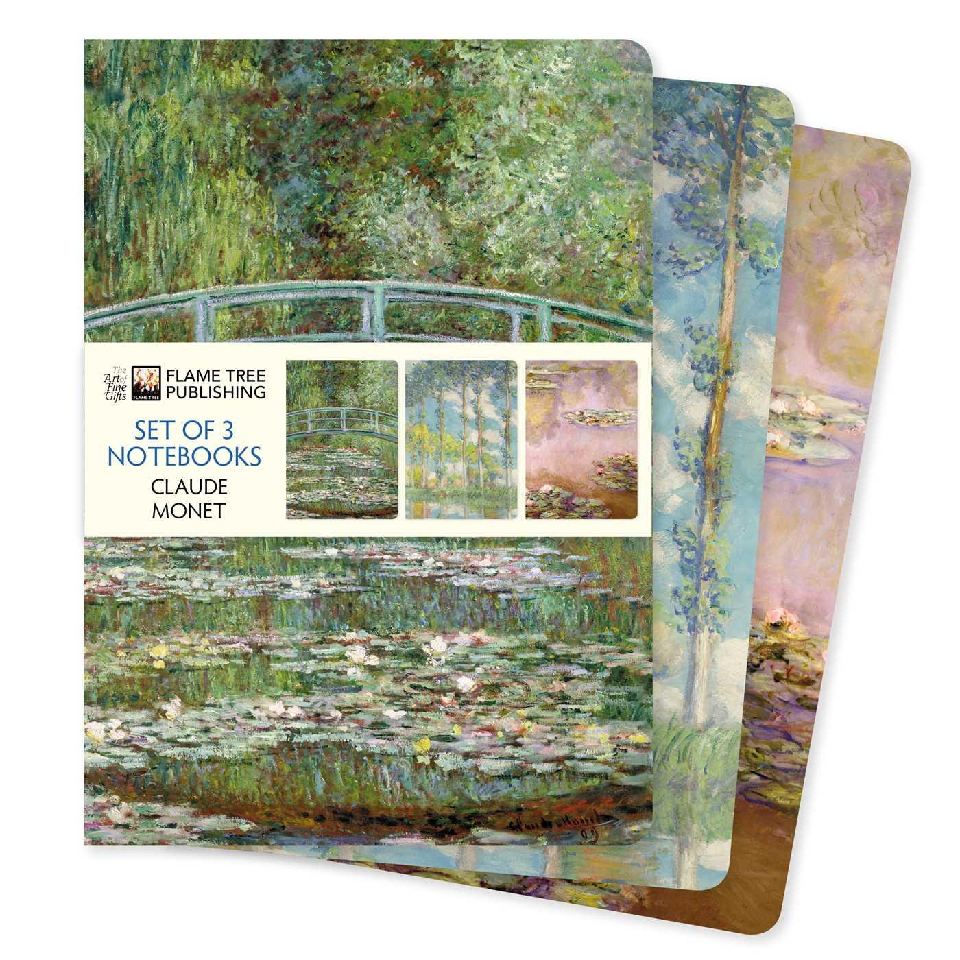 Cover: 9781804176825 | Claude Monet Set of 3 Standard Notebooks | Flame Tree Publishing