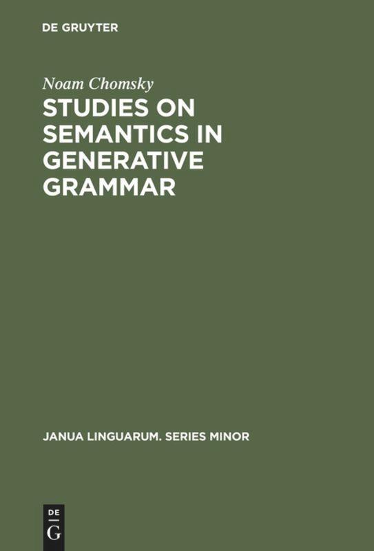 Cover: 9783110154139 | Studies on Semantics in Generative Grammar | Noam Chomsky | Buch