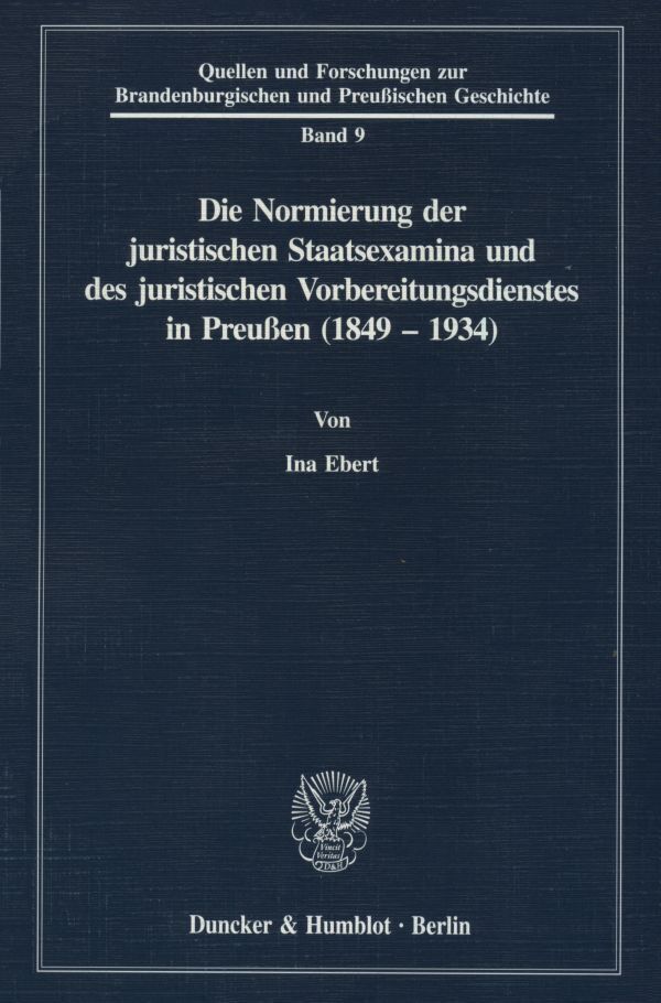 Cover: 9783428084388 | Die Normierung der juristischen Staatsexamina und des juristischen...