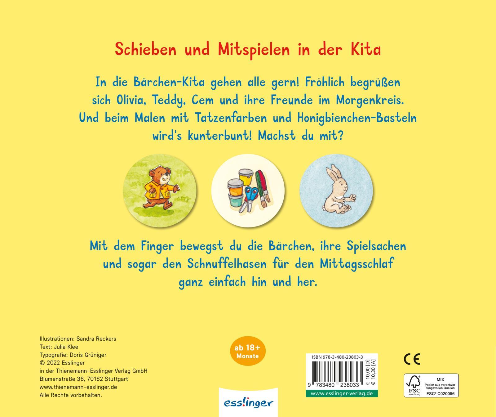 Rückseite: 9783480238033 | Meine Schiebebahn-Pappe: Komm mit in die Kita | Julia Klee | Buch