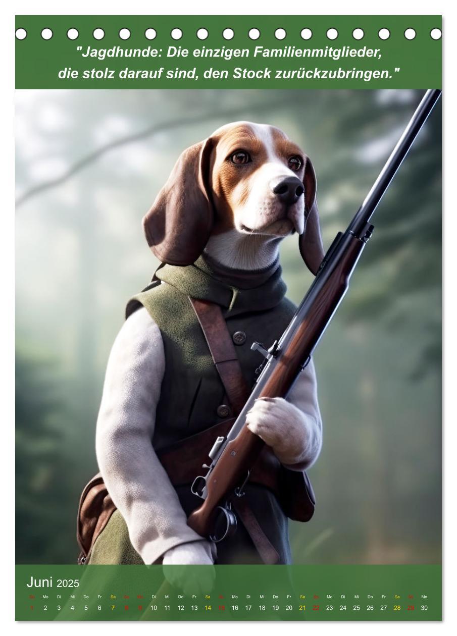 Bild: 9783435979899 | Lustige Jagdhunde mit Jägerlatein (Tischkalender 2025 DIN A5 hoch),...