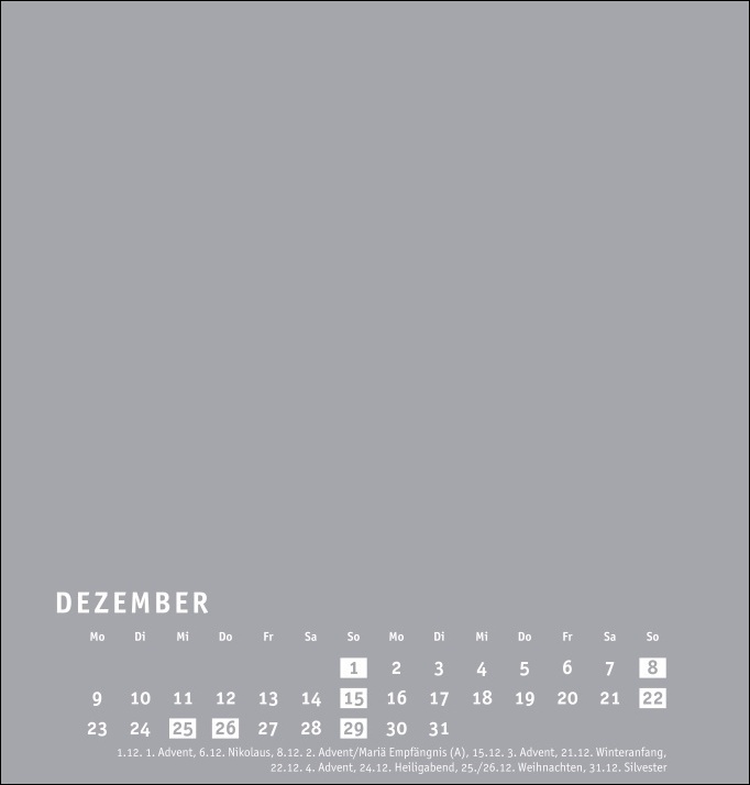 Bild: 9783756400294 | Bastelkalender 2024 Premium silbergrau mittel. Blanko-Kalender zum...
