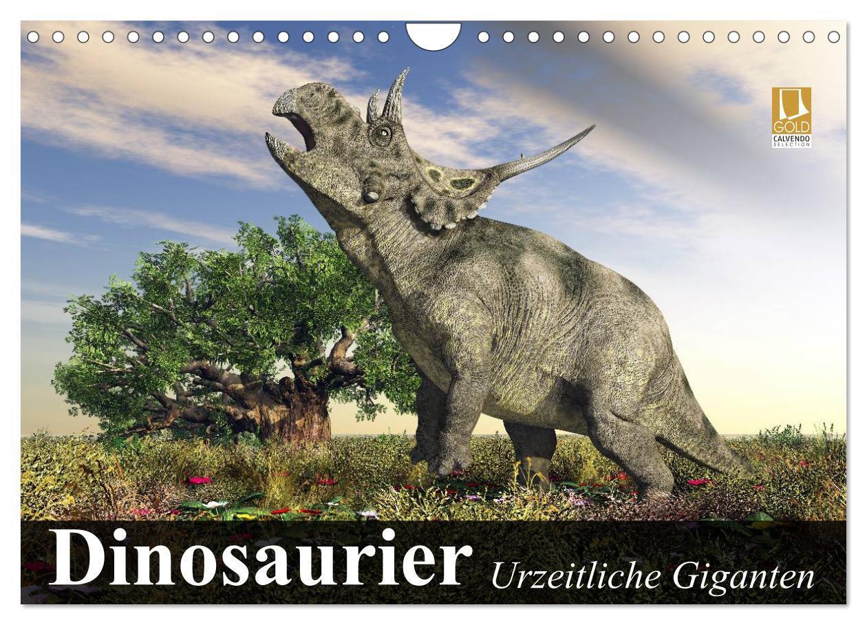 Cover: 9783675897854 | Dinosaurier. Urzeitliche Giganten (Wandkalender 2024 DIN A4 quer),...