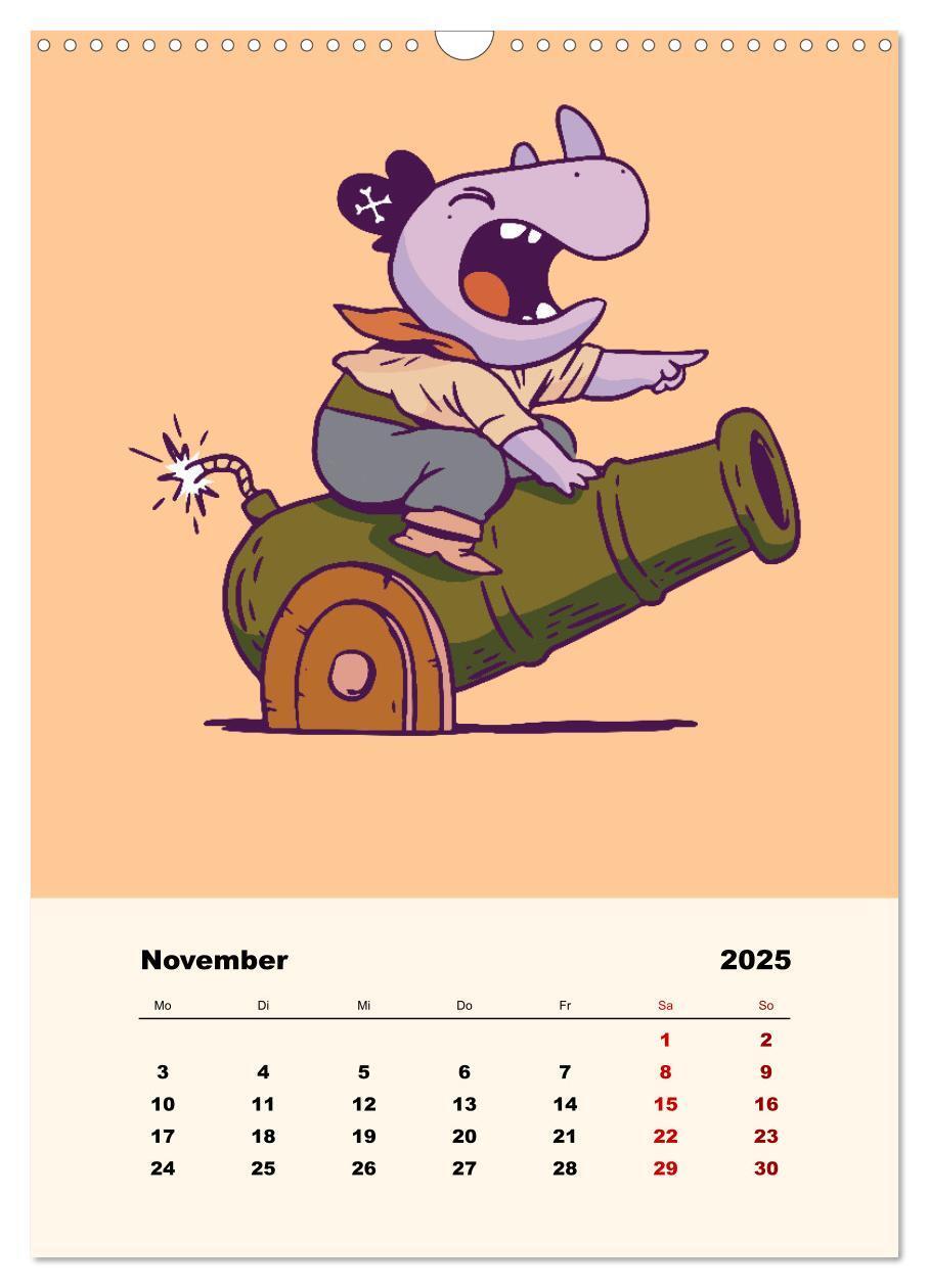 Bild: 9783435902279 | Tierische Piraten (Wandkalender 2025 DIN A3 hoch), CALVENDO...