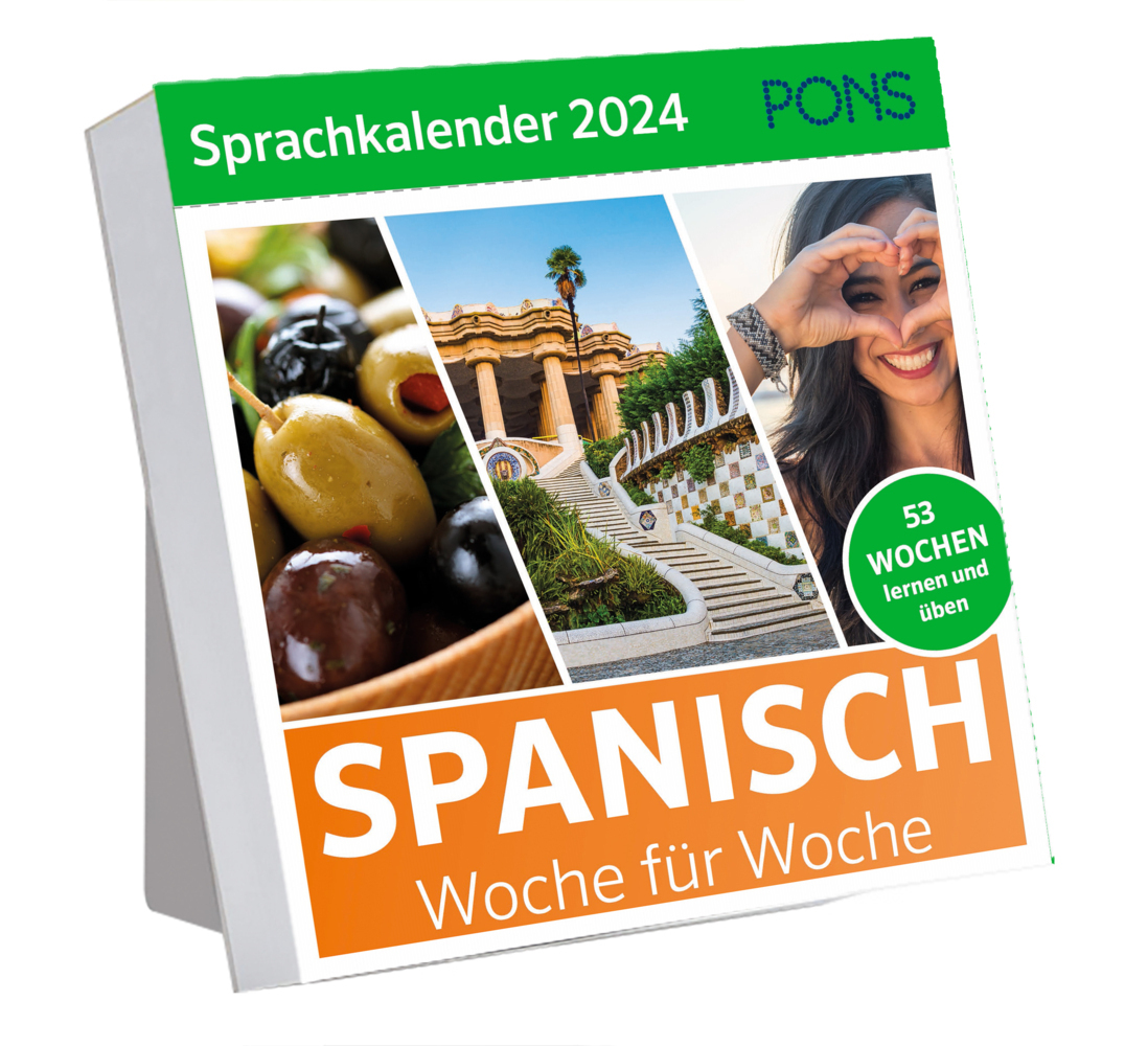 Cover: 9783125624870 | PONS Sprachkalender 2024 Spanisch | Woche für Woche | Taschenbuch