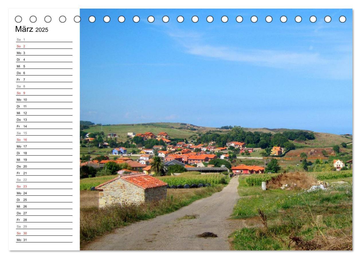 Bild: 9783435519927 | Camino del norte - Küstenweg (Tischkalender 2025 DIN A5 quer),...