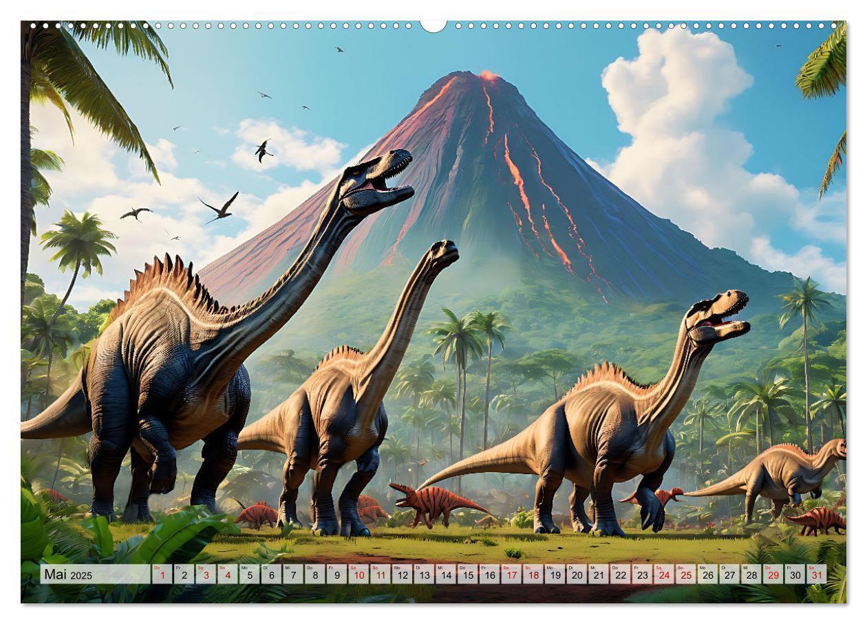 Bild: 9783383799013 | Dinosaurier - die Welt der Urzeitgiganten (Wandkalender 2025 DIN A2...