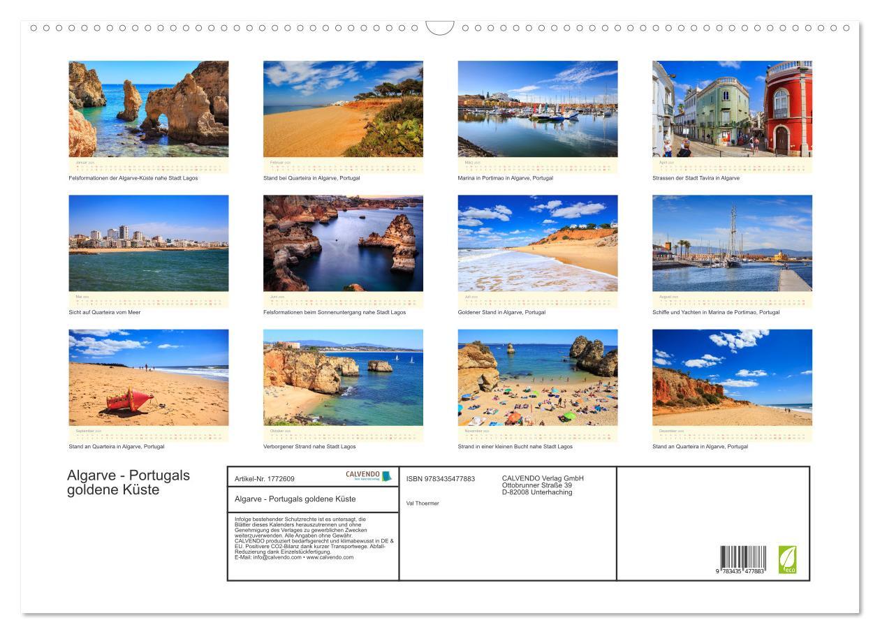 Bild: 9783435477883 | Algarve - Portugals goldene Küste (Wandkalender 2025 DIN A2 quer),...