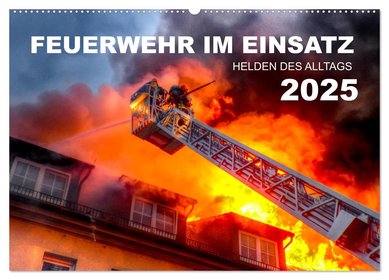 Cover: 9783435120949 | FEUERWEHR IM EINSATZ (Wandkalender 2025 DIN A2 quer), CALVENDO...