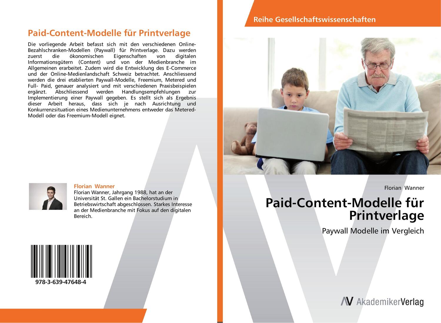 Cover: 9783639476484 | Paid-Content-Modelle für Printverlage | Paywall Modelle im Vergleich