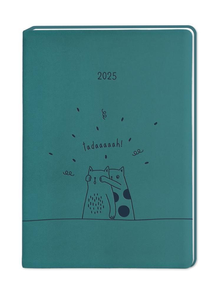 Cover: 9783986360627 | Terminplaner Lederlook 2025 Petrol | Terminplaner Lederlook A6 | Buch