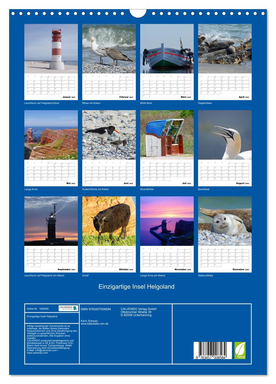 Bild: 9783457008584 | Einzigartige Insel Helgoland (Wandkalender 2025 DIN A3 hoch),...