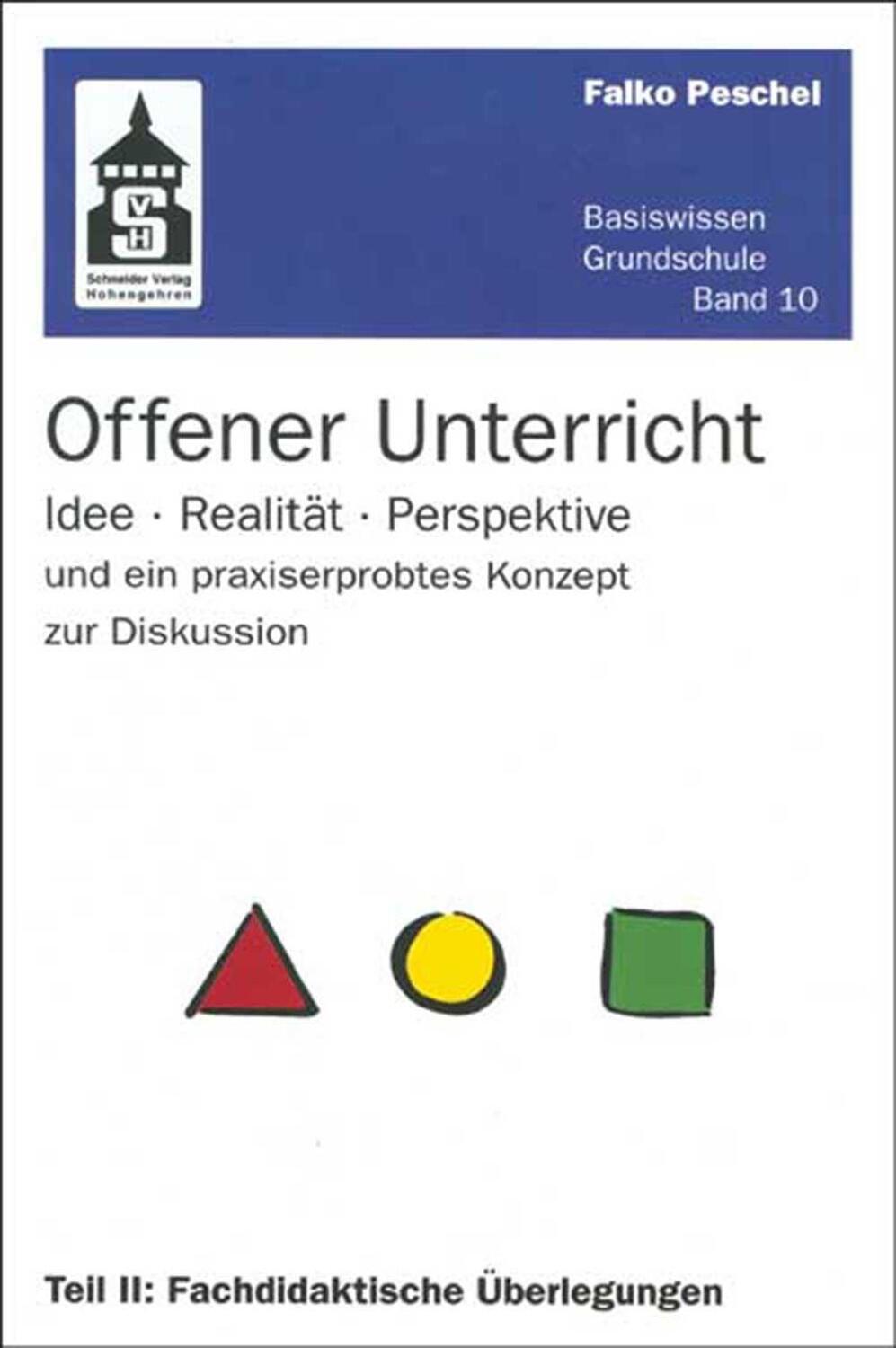 Cover: 9783834010728 | Offener Unterricht, Teil 2 | Falko Peschel | Taschenbuch | Deutsch