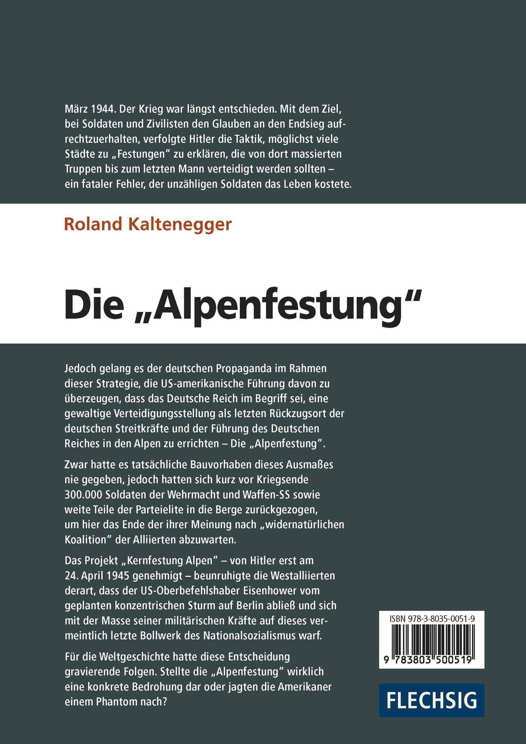 Rückseite: 9783803500519 | Die Alpenfestung | Roland Kaltenegger | Buch | Deutsch | 2015