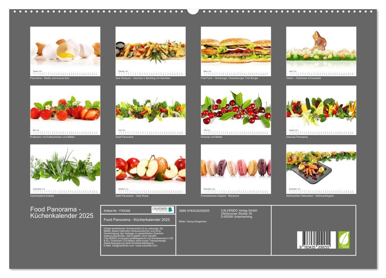 Bild: 9783435209255 | Food Panorama - Küchenkalender 2025 (hochwertiger Premium...