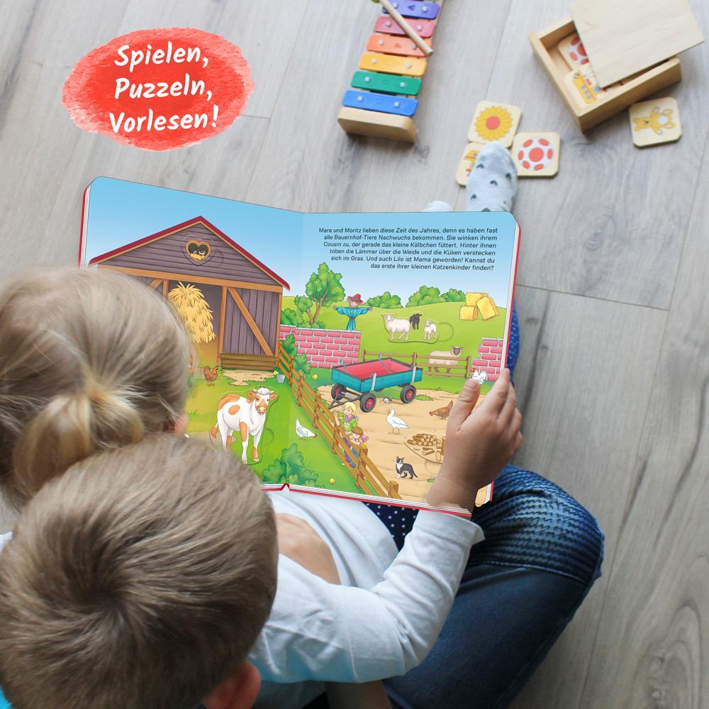 Bild: 9783965525641 | Trötsch Puzzle- und Spielbuch Auf dem Bauernhof | Co.KG | Buch | 10 S.