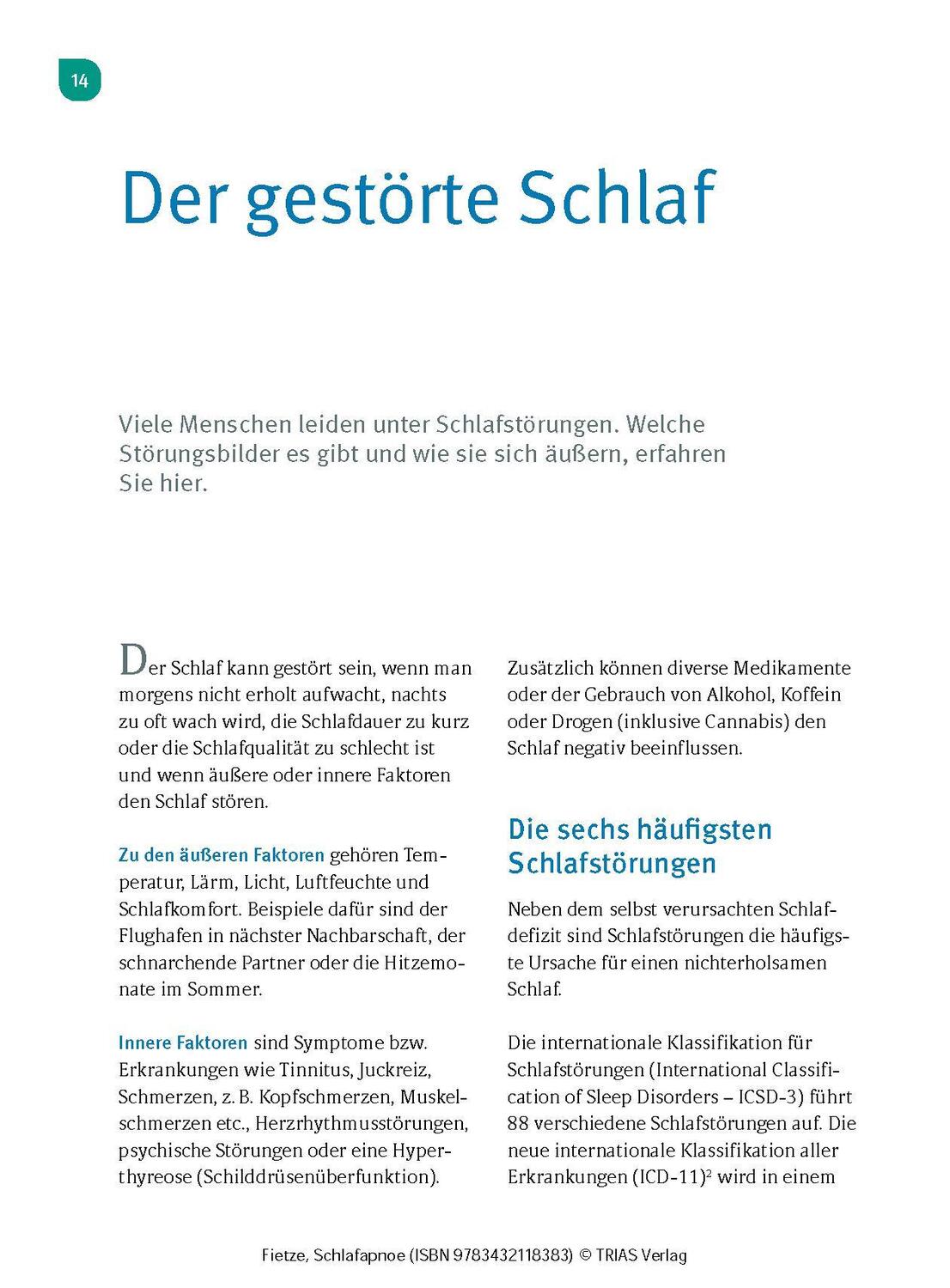 Bild: 9783432118383 | Schlafapnoe | Ingo Fietze | Taschenbuch | Broschiert (KB) | 128 S.