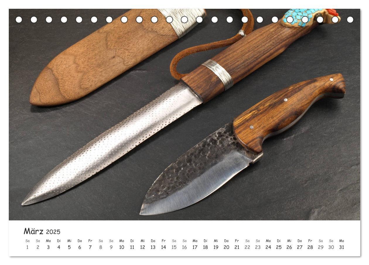 Bild: 9783435210671 | Handgefertigte Jagdmesser (Tischkalender 2025 DIN A5 quer),...