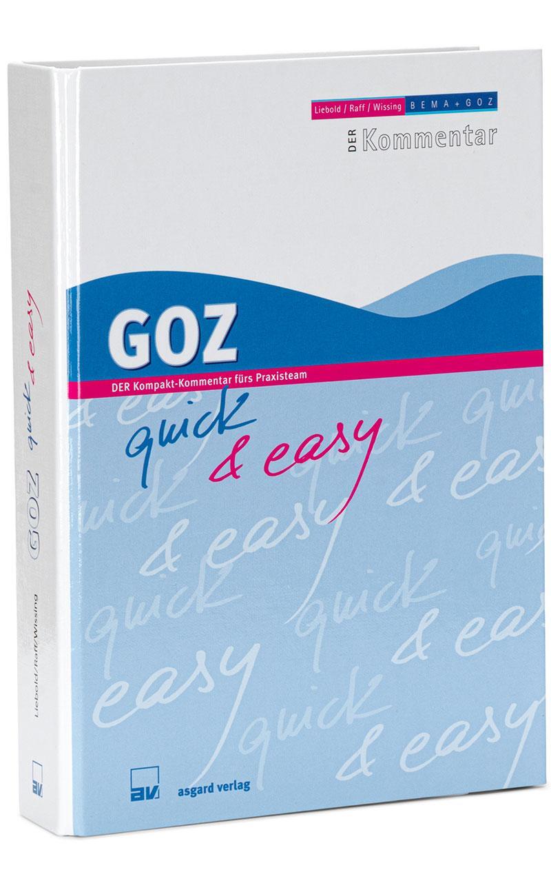 Cover: 9783537645067 | GOZ quick & easy | Der Kompakt-Kommentar fürs Praxisteam | Stück