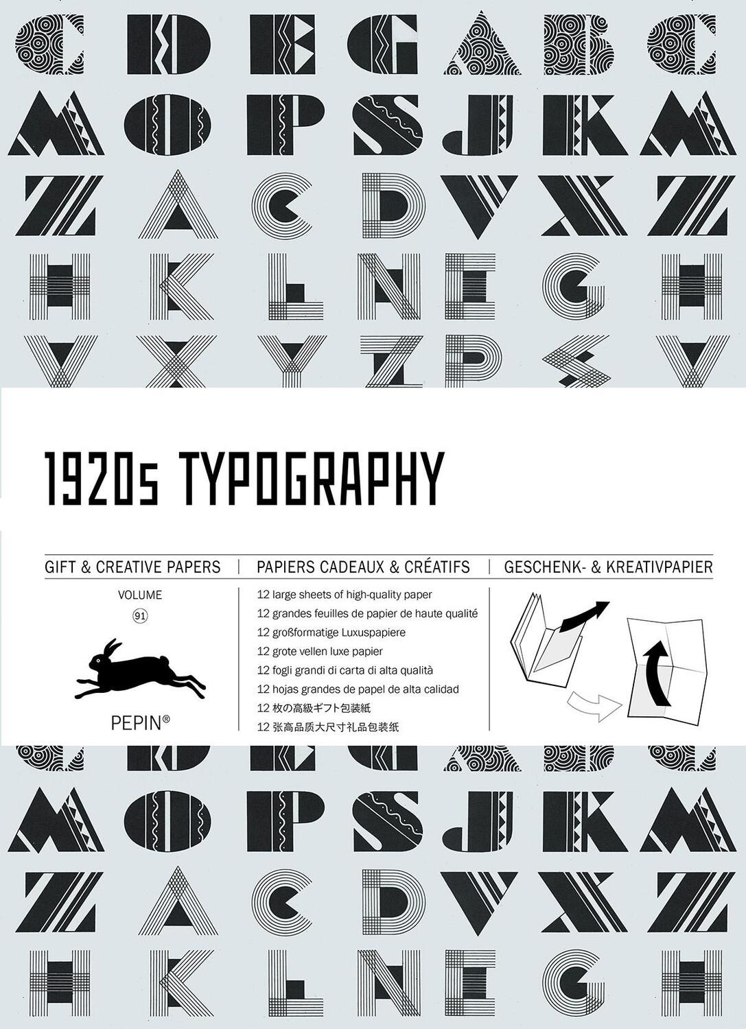 Cover: 9789460091049 | 1920s Typography | Gift & Creative Paper Book Vol. 91 | Roojen | Buch