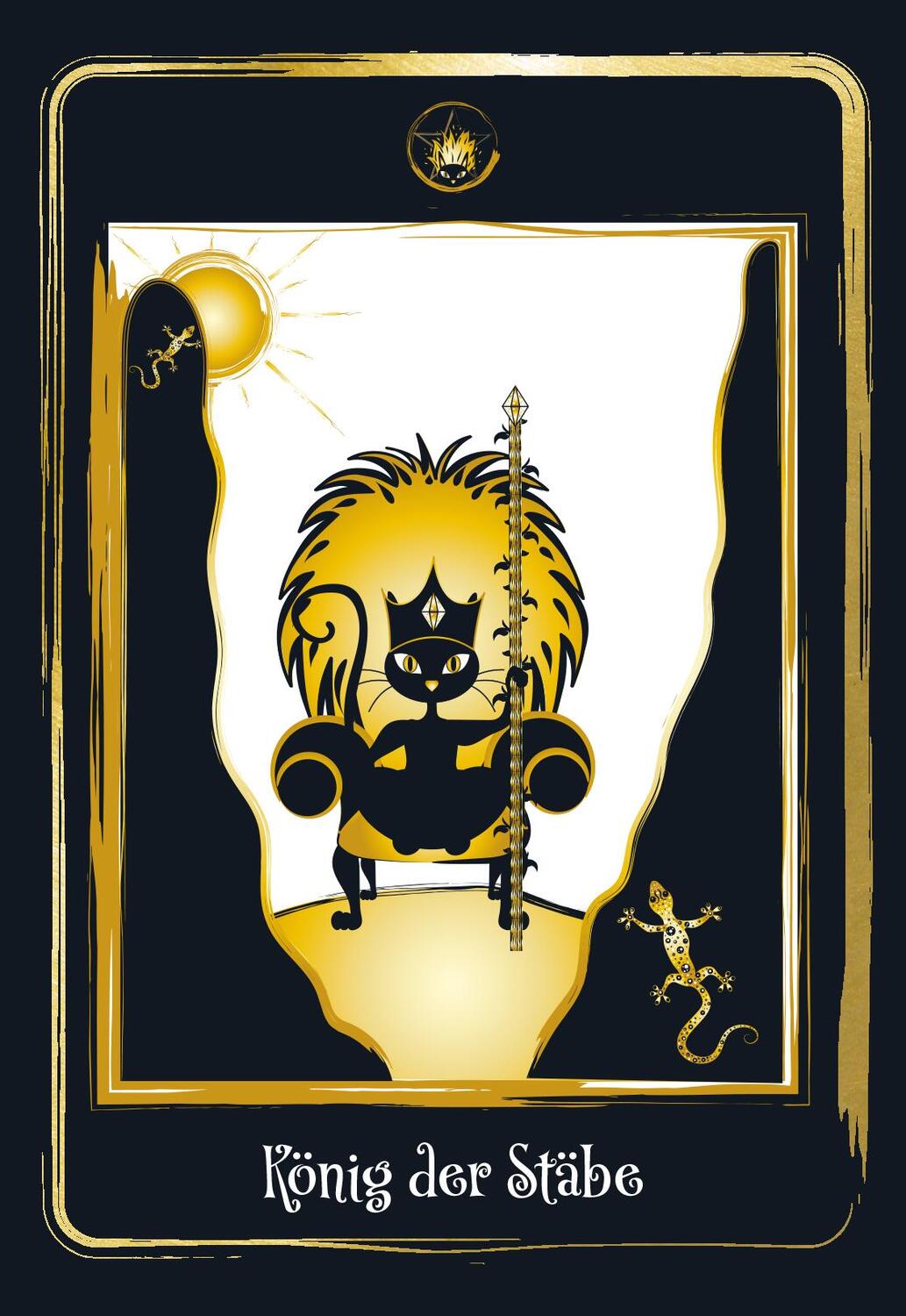 Bild: 9783868265675 | Golden Black Cat Tarot - Hochwertige Stülpdeckelschachtel mit...