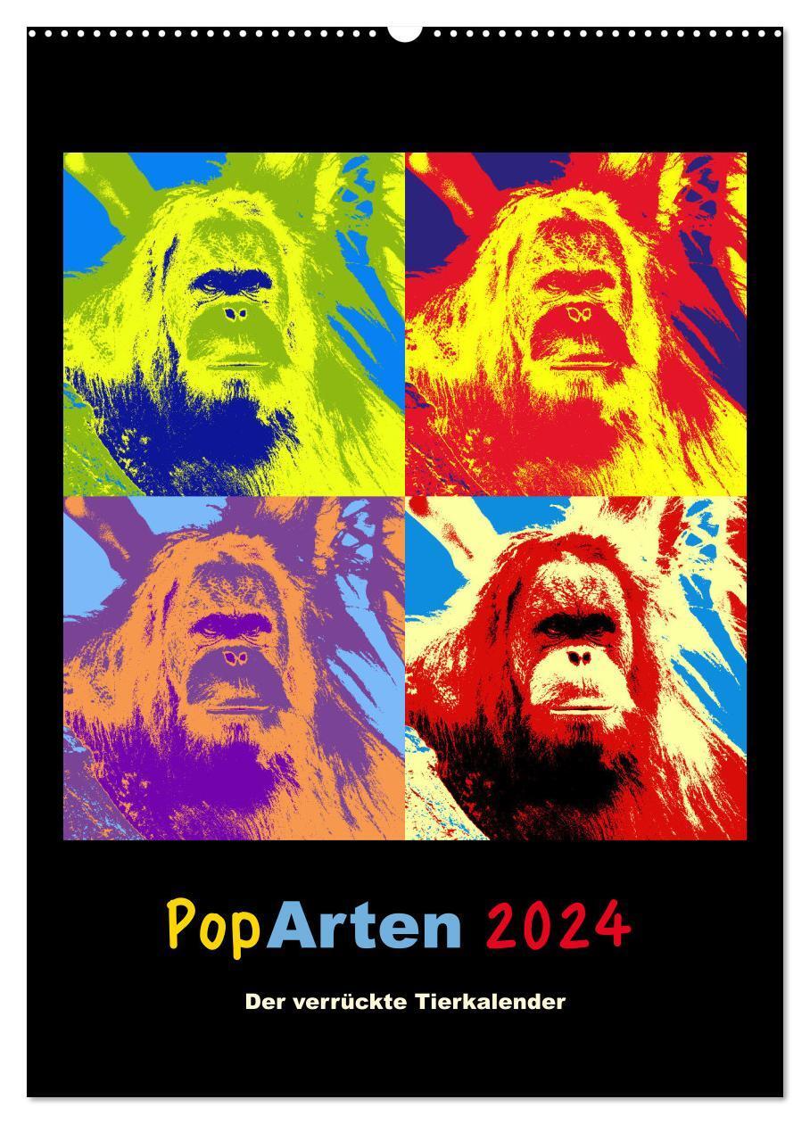 Cover: 9783383644566 | PopArten 2024 ¿ Der verrückte Tierkalender (Wandkalender 2024 DIN...