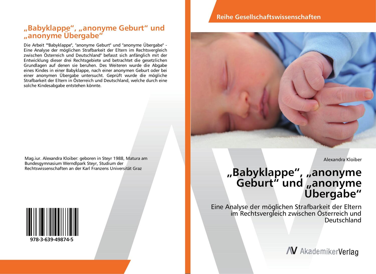 Cover: 9783639498745 | ¿Babyklappe¿, ¿anonyme Geburt¿ und ¿anonyme Übergabe¿ | Kloiber | Buch