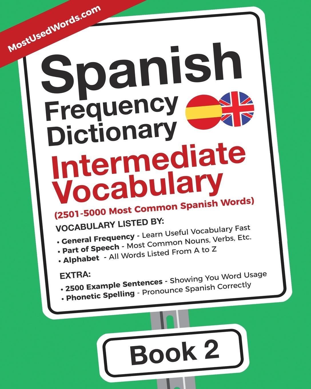 Cover: 9789492637215 | Spanish Frequency Dictionary - Intermediate Vocabulary | Mostusedwords