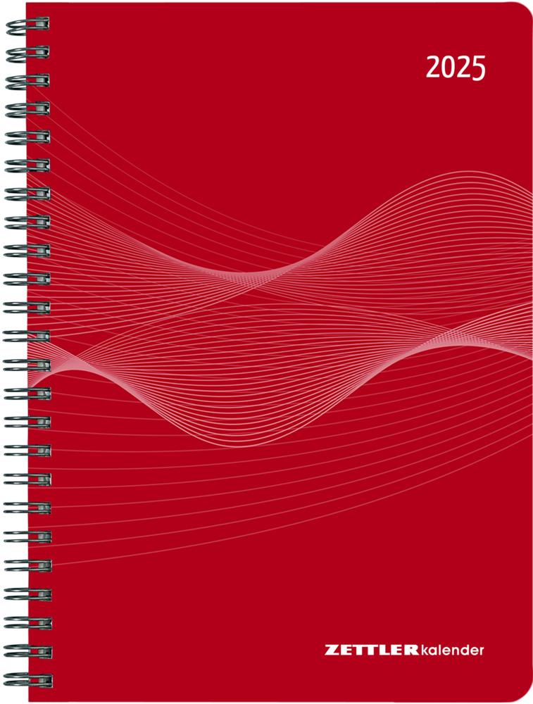 Cover: 4006928026692 | Zettler - Wochenplaner 2025 rot, 15x21cm, Taschenkalender mit 128...