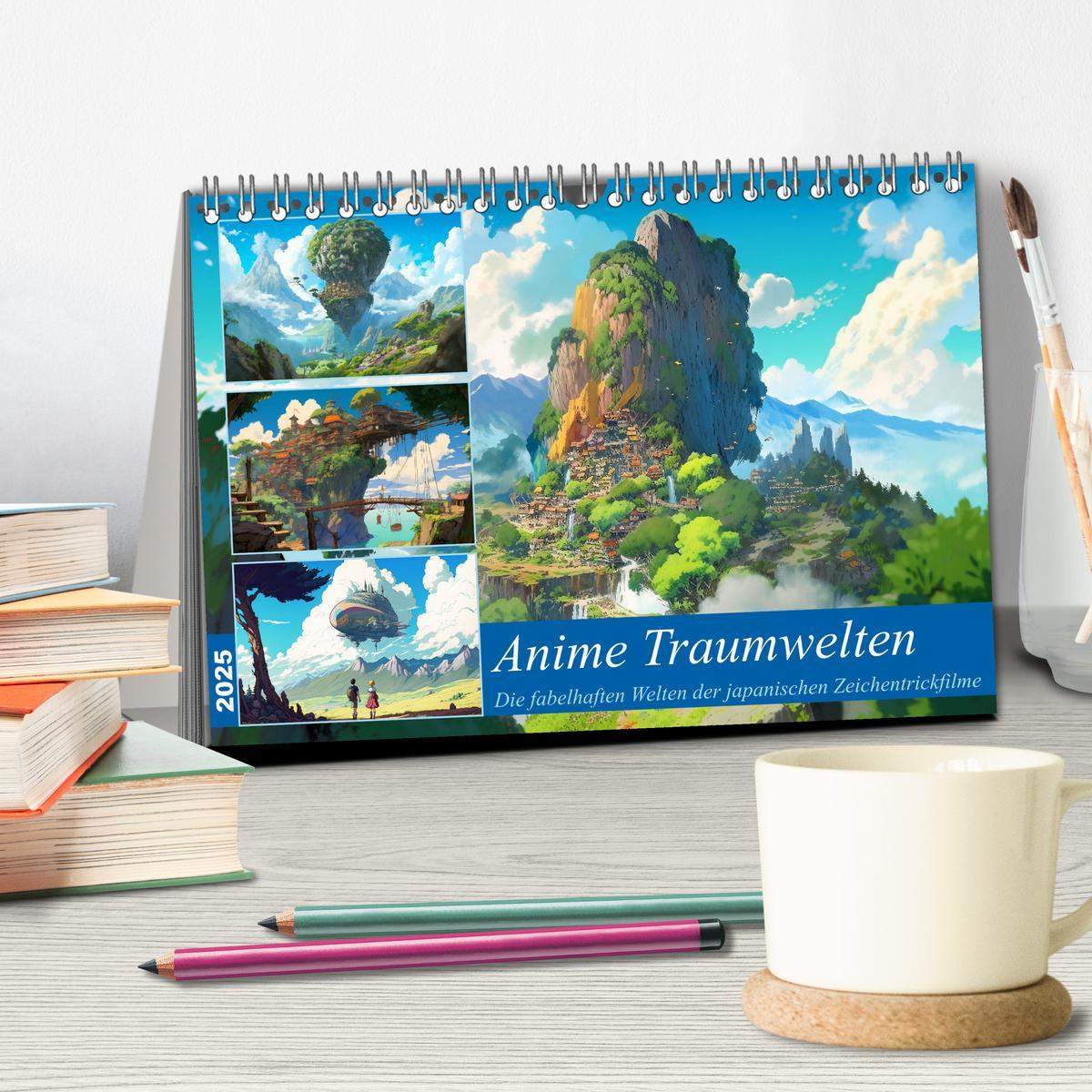 Bild: 9783383904707 | Anime Traumwelten (Tischkalender 2025 DIN A5 quer), CALVENDO...