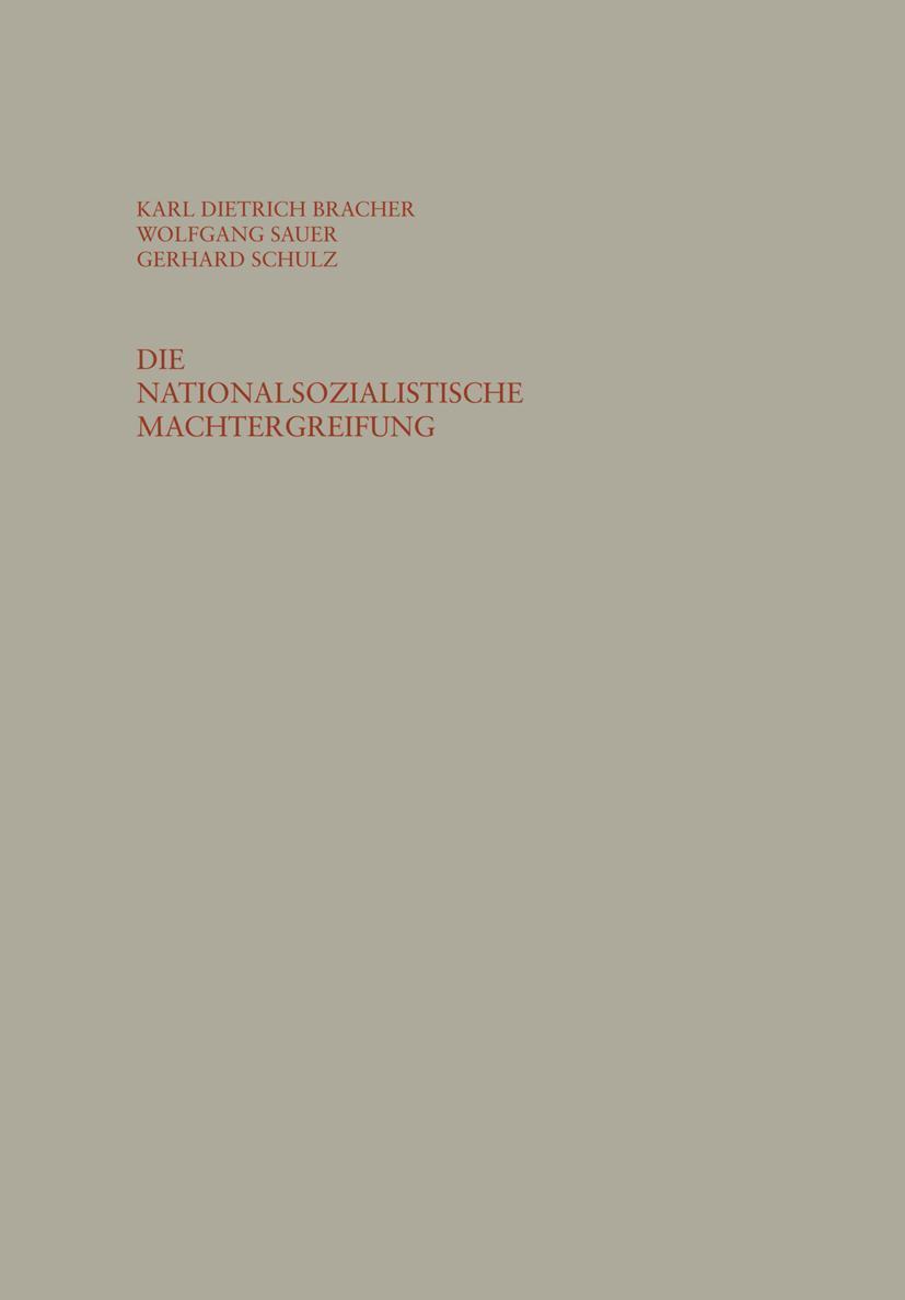 Cover: 9783322960719 | Die nationalsozialistische Machtergreifung | Karl Dietrich Bracher