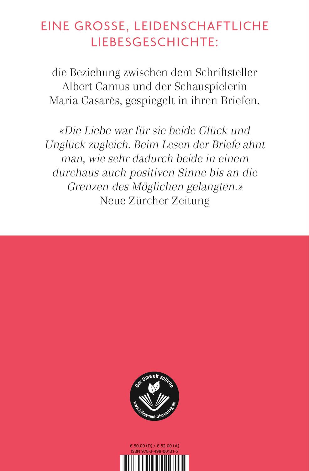 Rückseite: 9783498001315 | Schreib ohne Furcht und viel | Albert Camus (u. a.) | Buch | 1568 S.