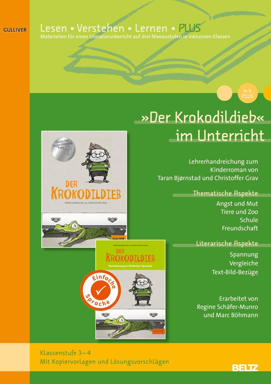 Cover: 9783407720184 | »Der Krokodildieb« im Unterricht PLUS | Regine Schäfer-Munro | Deutsch