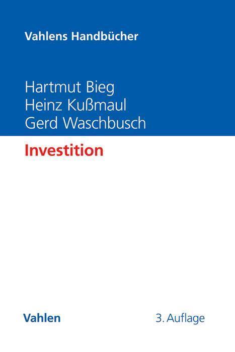 Cover: 9783800650514 | Investition | Hartmut Bieg (u. a.) | Buch | XXX | Deutsch | 2016