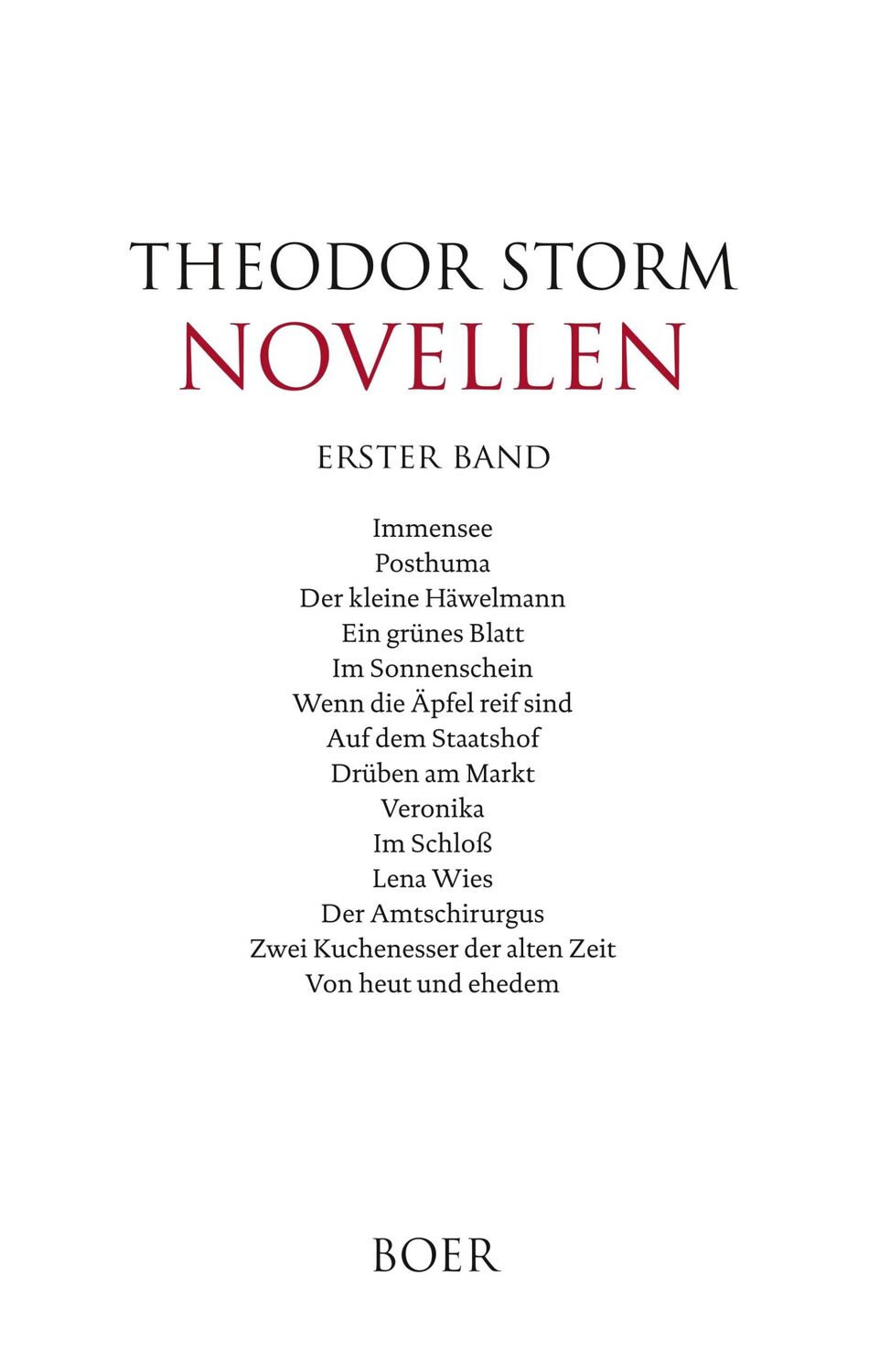 Cover: 9783966620178 | Novellen erster Band | Theodor Storm | Buch | 348 S. | Deutsch | 2019