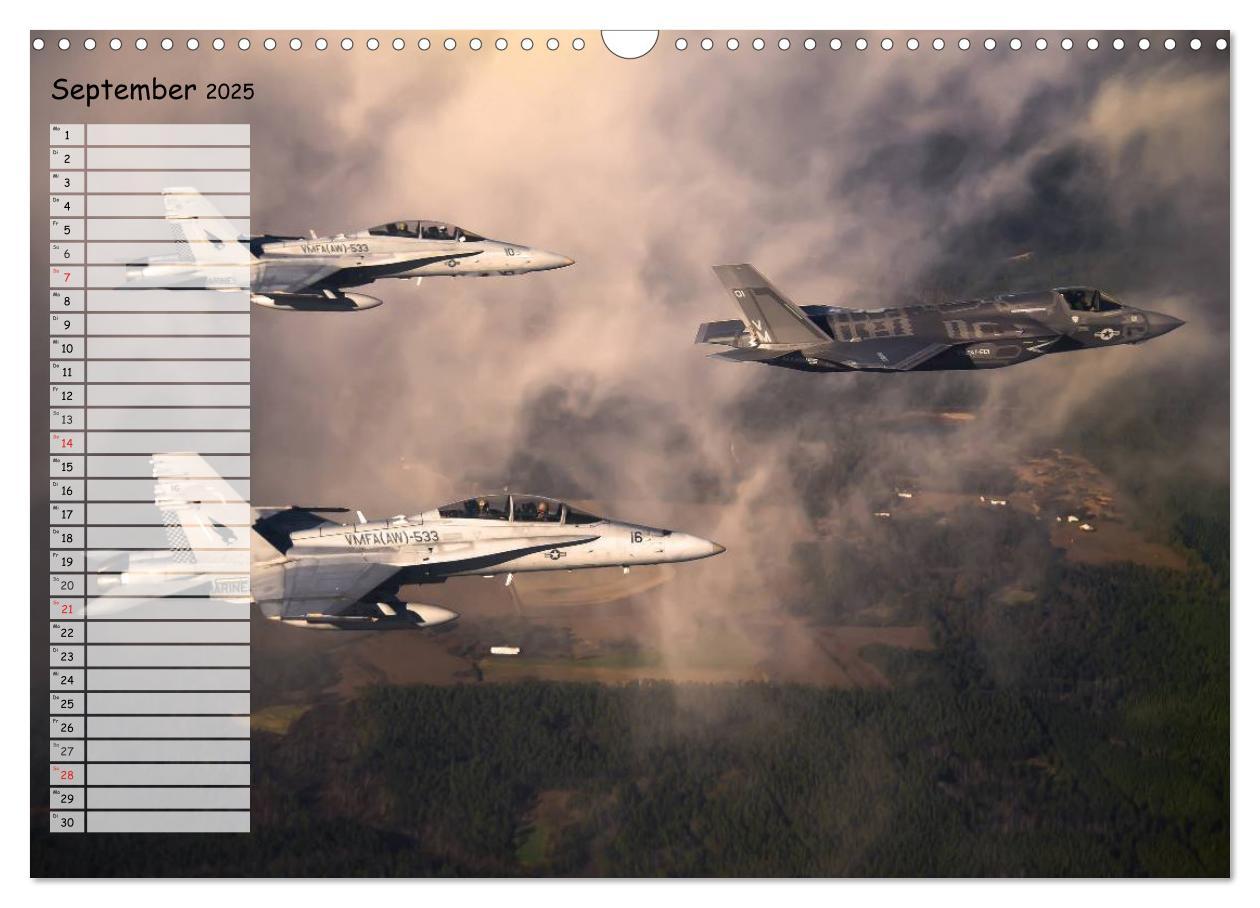 Bild: 9783435534647 | Luftwaffe. Kampfflugzeuge der USA (Wandkalender 2025 DIN A3 quer),...