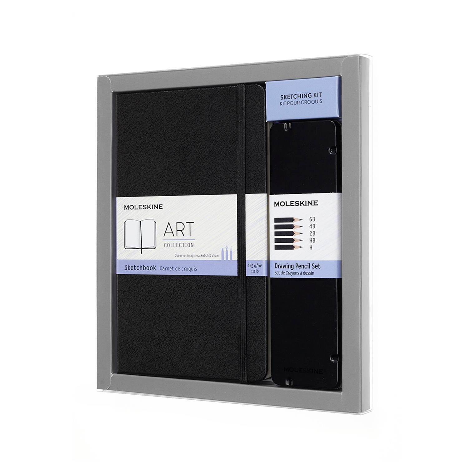 Cover: 8058341717585 | Moleskine Skizzen-Set Skizzenbuch: Large/A5, Hard Cover, Schwarz;...