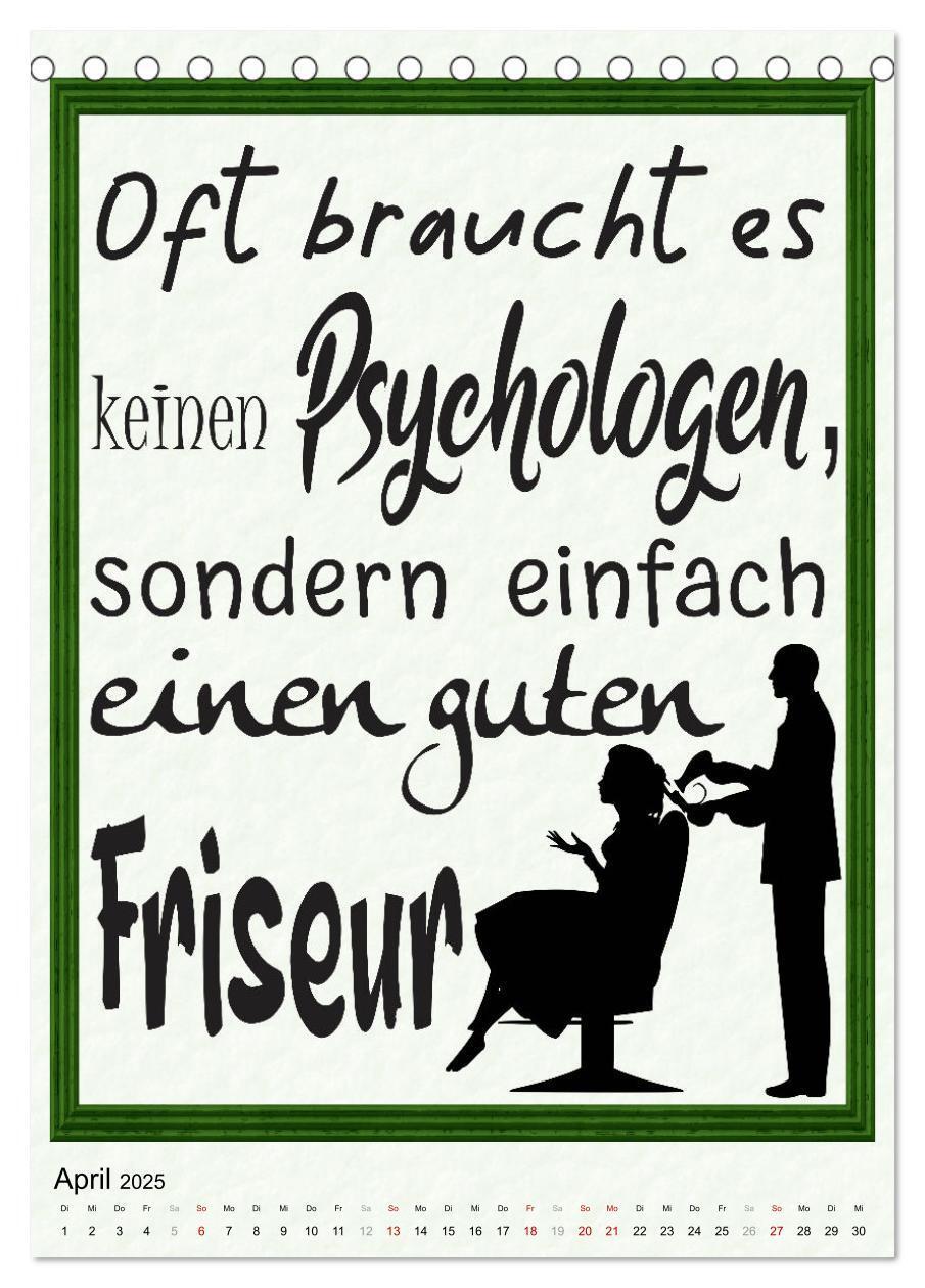 Bild: 9783435919819 | Friseur-Sprüche (Tischkalender 2025 DIN A5 hoch), CALVENDO...