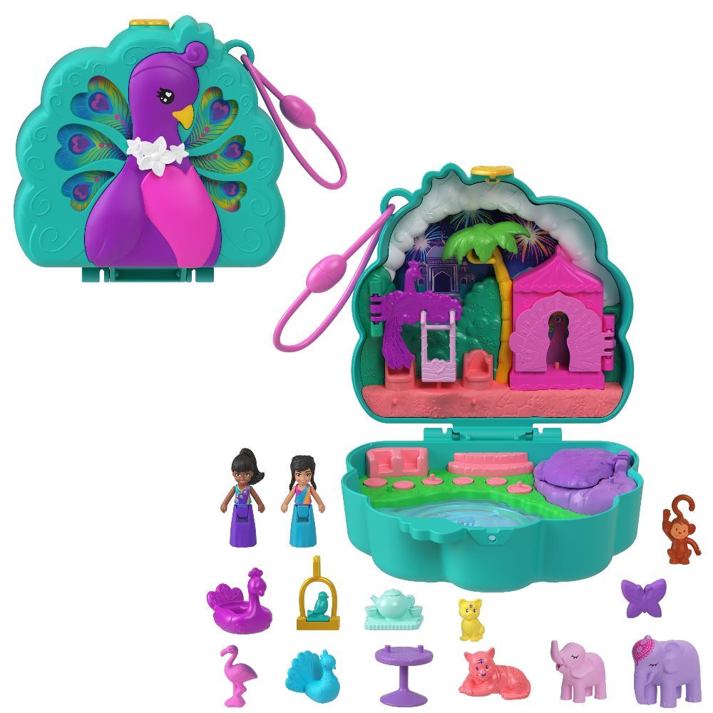 Bild: 194735217939 | Polly Pocket Peacock Garden-Schatulle | Blister | HWN97 | 2024