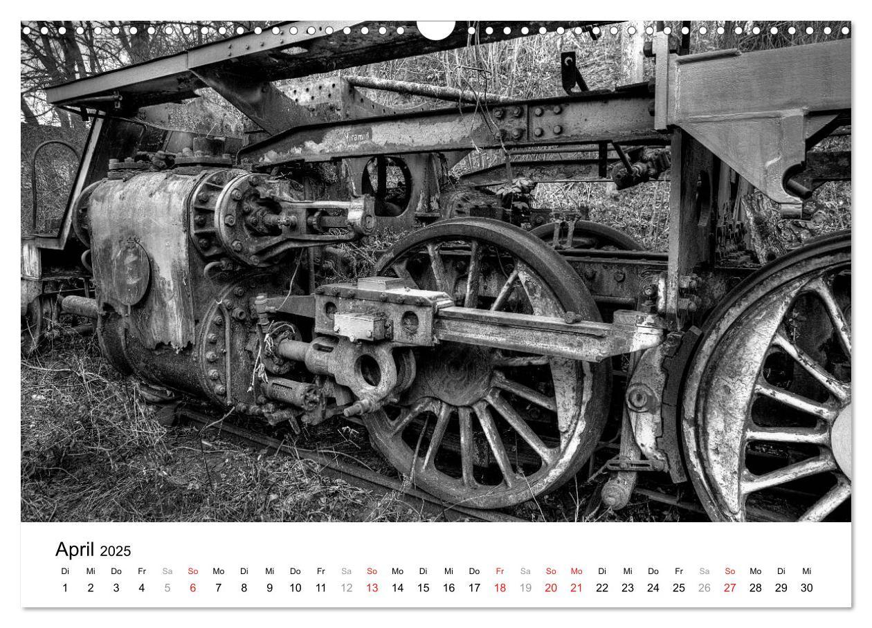 Bild: 9783435375288 | Unter Dampf - Eisenbahnromantik in schwarz-weiß (Wandkalender 2025...