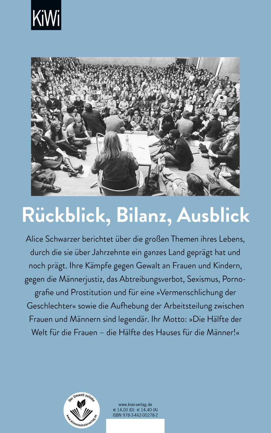 Rückseite: 9783462002782 | Lebenswerk | Alice Schwarzer | Taschenbuch | Deutsch | 2022