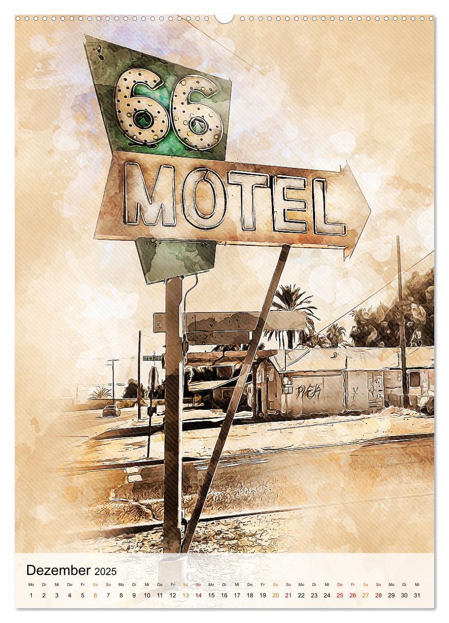 Bild: 9783435930289 | Route 66 - 2451 Meilen (Wandkalender 2025 DIN A2 hoch), CALVENDO...